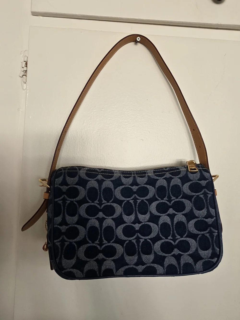 Coach Denim Signature Canvas Shoulder Bag KAILEY